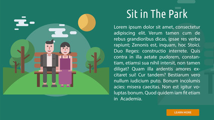 Sit in The Park Conceptual Banner