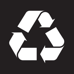 Recycle symbol black background