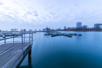 Fototapeta premium Empty Harbor In The Morning