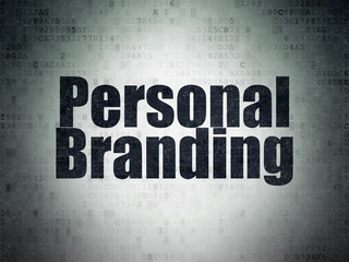 Advertising concept: Personal Branding on Digital Data Paper background
