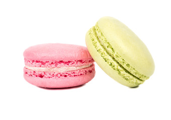 Pink and pistachio macaroon