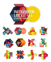 Naklejka premium Abstract background, geometric infographic option templates
