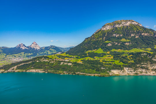 view of vierwaldstaetdter lake from seelisberg