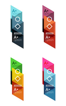 Set of vector triangle geometric infographic