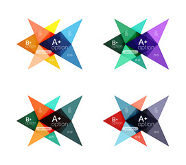 Colorful vector option banner arrow templates, infographic layouts