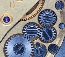 clockwork old mechanical USSR watch, high resolution and detail