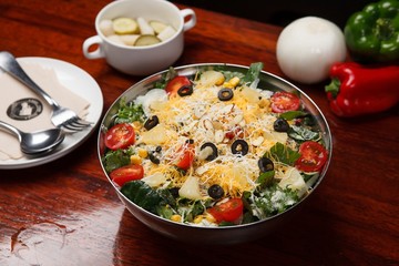 salad pasta with vegetables