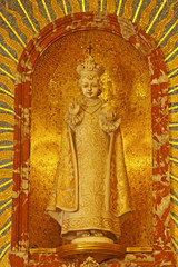 Fototapeta na wymiar PALERMO - APRIL 8: Little Jesus from church Convento Dei Carmeli
