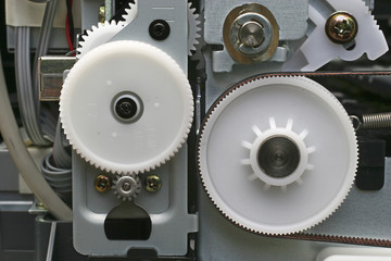 plastic and nylon cogs, drive belts and equipment inside computer printers and disk drives.