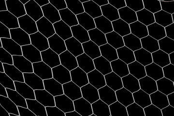 goal net isolated on black background