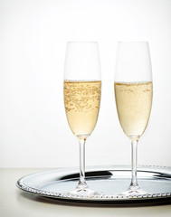 two glasses of champagne