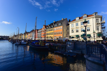 Fototapeta na wymiar Nyhavn (New Harbor)in Copenhagen, Denmark