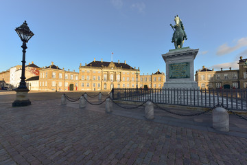 Fototapeta na wymiar Amalienborg Square, Copenhagen, Denmark