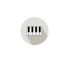 vector piano icon flat style
