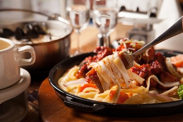 Hot and Spicy Chicken pasta