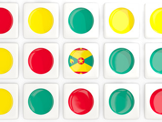 Mosaic background with flag of grenada