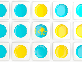 Mosaic background with flag of kazakhstan