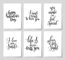 6 hand written lettering positive quote about love