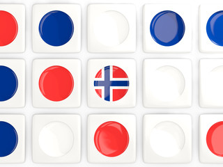 Mosaic background with flag of norway