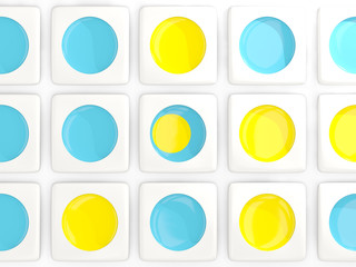 Mosaic background with flag of palau