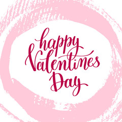 love lettering on pink grunge pattern, original design