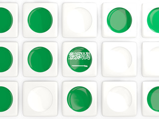 Mosaic background with flag of saudi arabia