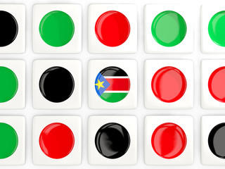 Mosaic background with flag of south sudan