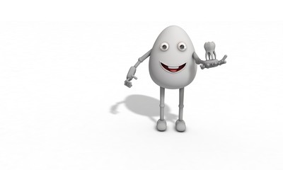 Obraz premium pascalia egg tooth composite models background 