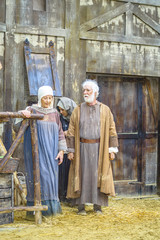 Naklejka premium photos from rehearsals for the historical film shot in Montepulciano 