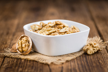 Walnut kernels (selective focus)
