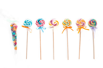 colorful lollipops