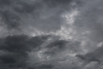 Fototapeta premium Overcast sky of rain clouds forming in the sky in concept of cli