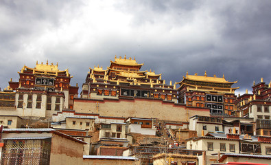 Tibetan monastery. Shangri-la. China.