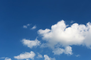 Cloud on blue sky in the daytime.