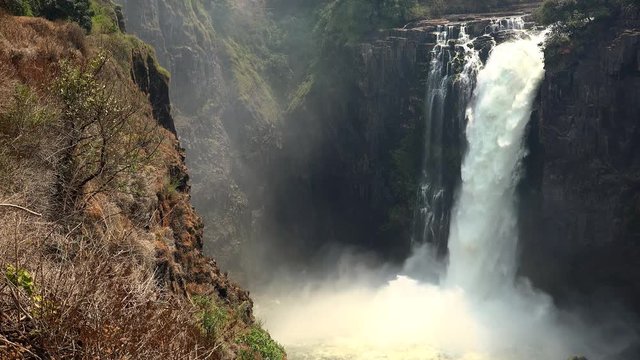 The great Victoria Falls in Zimbabwe as 4K UHD footage
