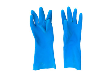 Obraz premium gloves rubber color cleaning background isolated objects orangs 