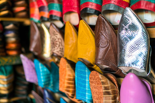 various moroccan leather shoes
