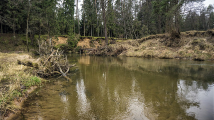 Little River Spring. Stitched Panorama