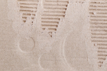 Texture of the brown paper box or cardboard with torn.