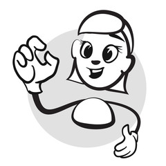 Strichmännchen Serie Emotionen - Fingerzeig klein