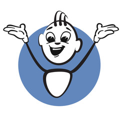 Strichmännchen Serie Emotionen - Estatisch