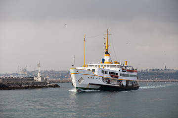 View of passenger ship