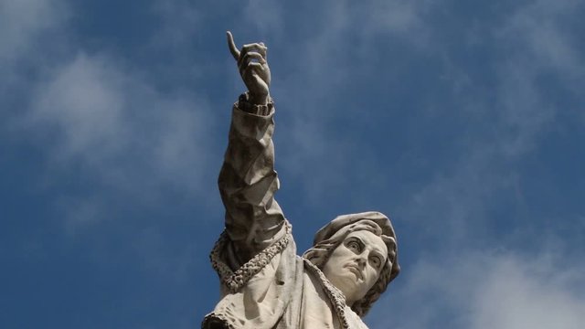 Statue of Christopher Columbus in Santa Margherita on the Italian Riviera