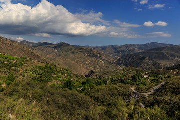 Beautiful landscape of Sierra Nevada, south of Spain, Granada