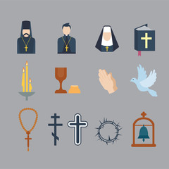Religion icons vector illustration.