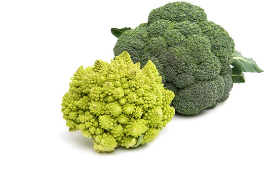 Romanesco broccoli cabbage isolated