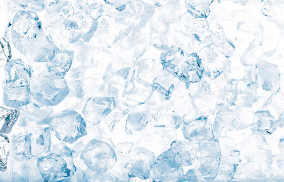 Ice cubes background.