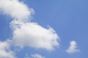 Obraz premium blue sky with big cloud and raincloud, art of nature beautiful 