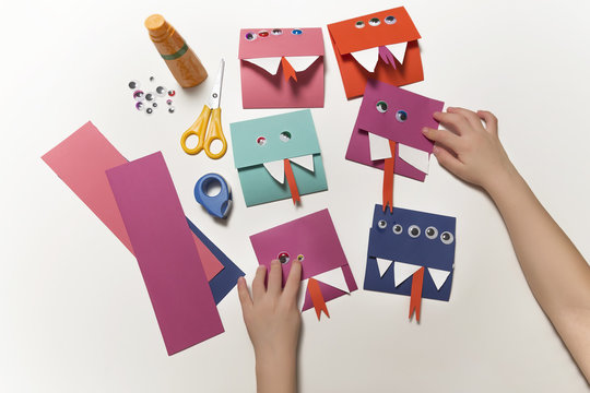 Home-made monster invitation cards