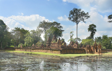 Fototapeta na wymiar Banteay Srei - temple dedicated to the Hindu god Shiva, located in the area of Angkor in Cambodia 